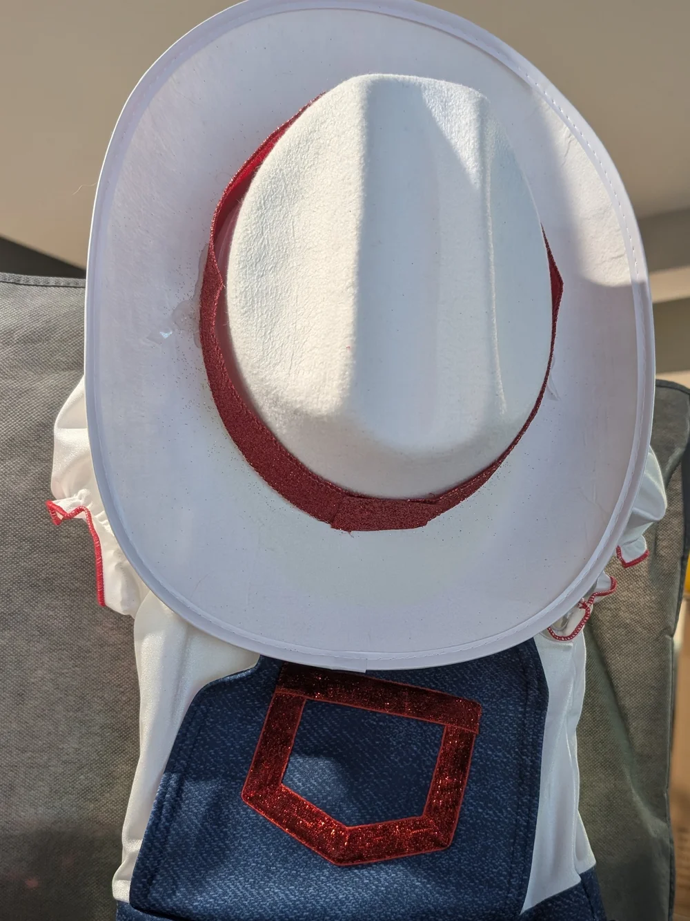 Weissman Cotton Eye Joe Kids Cowgirl Costume - White, Red, Blue